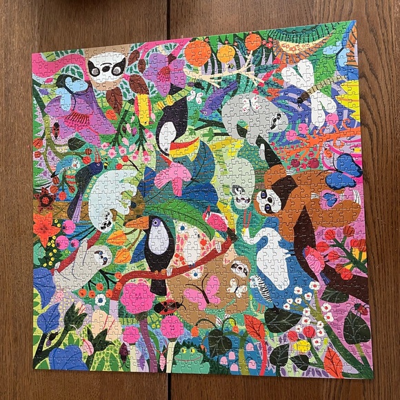 Eeboo 1000+ piece adult puzzle Urban Gardening + Sloths vibrant colors - Picture 10 of 12